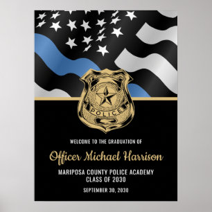 Police Graduation Law Enforcement Party Welcome Poster