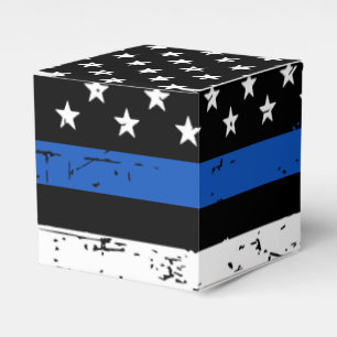 Police Graduation Law Enforcement Thin Blue Line Favour Box