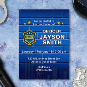 Police Graduation Party Invitation