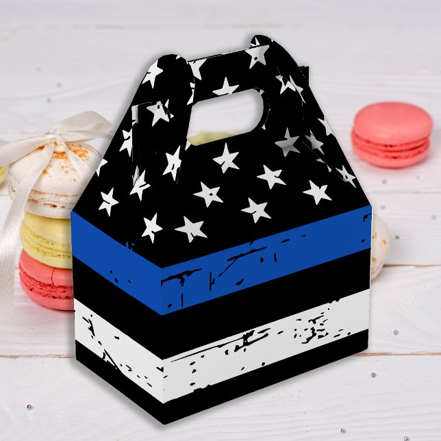 Police Graduation Party Thin Blue Line Favour Box (Creator Uploaded)