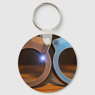 Police handcuffs key ring