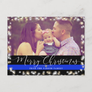 Police Happy Holidays   Merry Christmas Photo Holiday Postcard