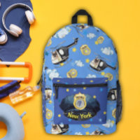 Police Hat and K-9 Unit Fun Cute Print Cut Sew Bag