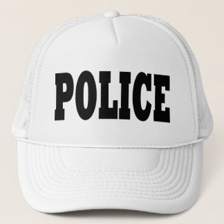 Police Hat - black text