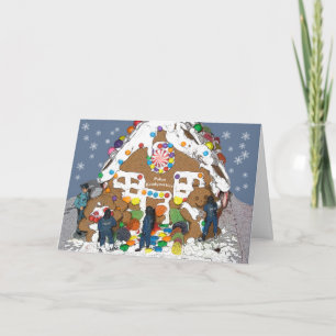Police Headquarters Gingerbread House Card