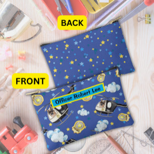 Police Helicopter and K-9 Unit Fun Cute Accessory Pouch