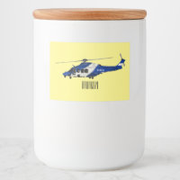 Police helicopter cartoon illustration 