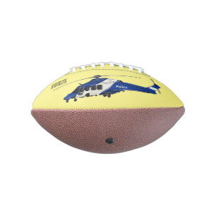 Police helicopter cartoon illustration football