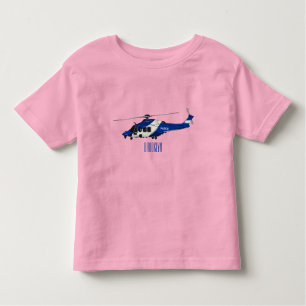 Police helicopter cartoon illustration  toddler T-Shirt