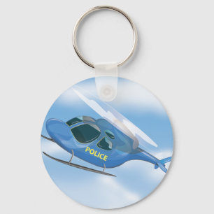 Police Helicopter Key Ring