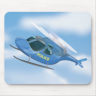 Police Helicopter Mouse Pad