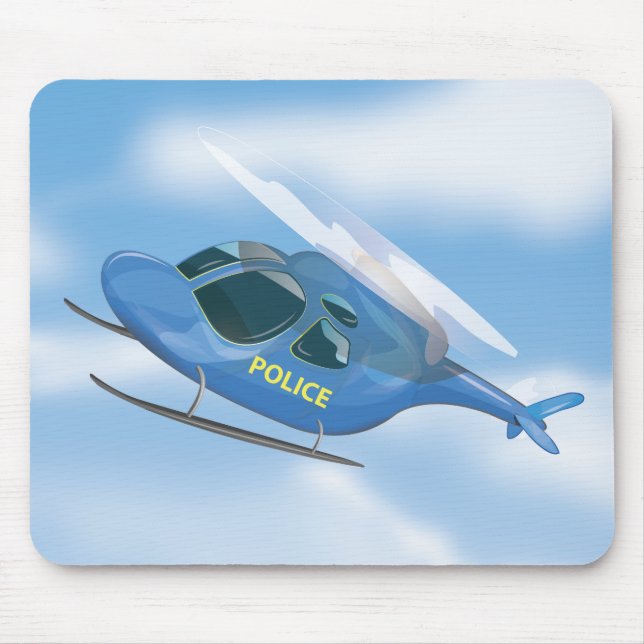 Police Helicopter Mouse Pad (Front)