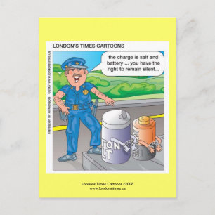 Police Humour Assault & Battery Funny Postcards
