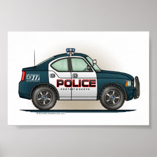 Police Interceptor Car Cop Car Poster