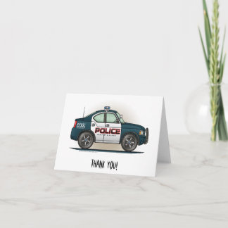 Police Interceptor Car Cop Car Thank You Card