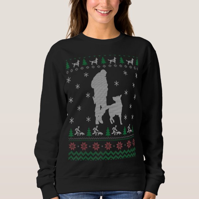 Police K9 Dog Ugly Christmas Sweater  For Women Me (Front)