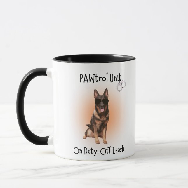 Police K9 Mug Coffee Funny Pawtrol Unit (Left)