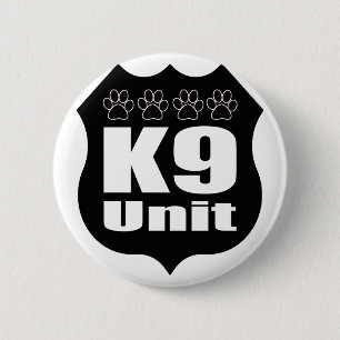 Police K9 Unit Black Badge Dog Paws