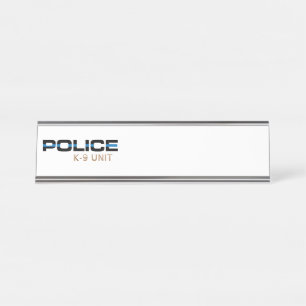 Police K9 Unit Desk Name Plate