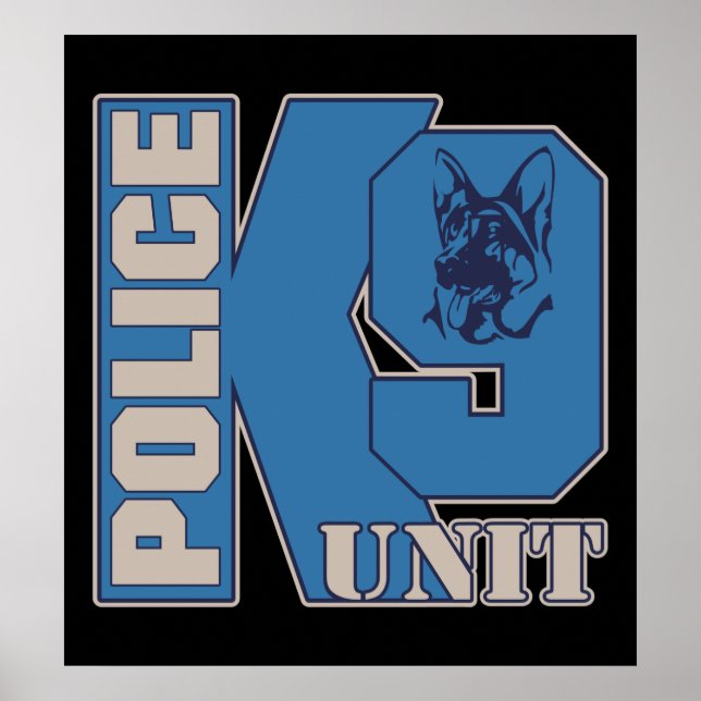 Police K9 Unit Dog Poster (Front)