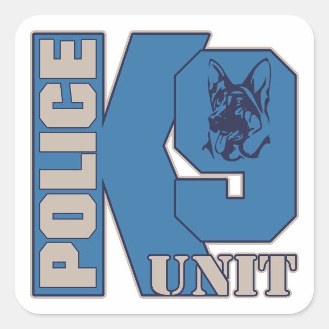 Police K9 Unit Dog Square Sticker (Front)