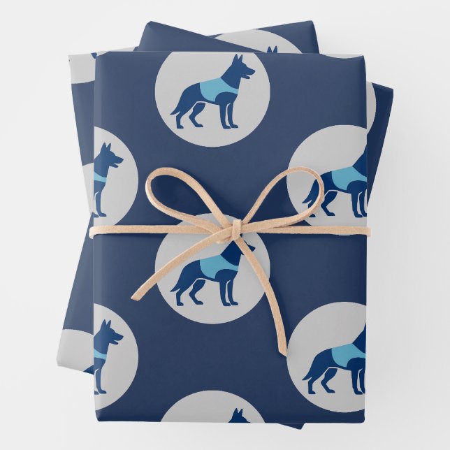 Police K9 Unit Dog Wrapping Paper (In situ)