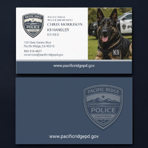 Police K9 Unit Law Enforcement Logo Business Card