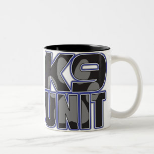 Police K9 Unit Paw Print Two-Tone Coffee Mug
