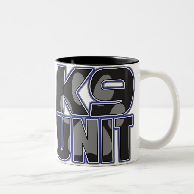 Police K9 Unit Paw Print Two-Tone Coffee Mug (Right)