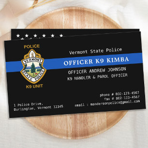 Police K9 Unit Thin Blue Line Police Dog Business Card