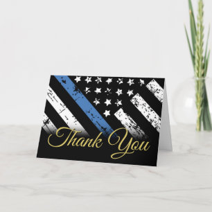 Police Law Enforcement First Responder Officer Thank You Card