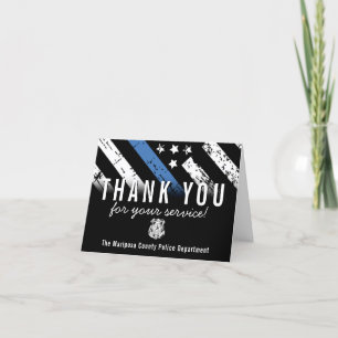 Police Law Enforcement Flag First Responder Thank You Card