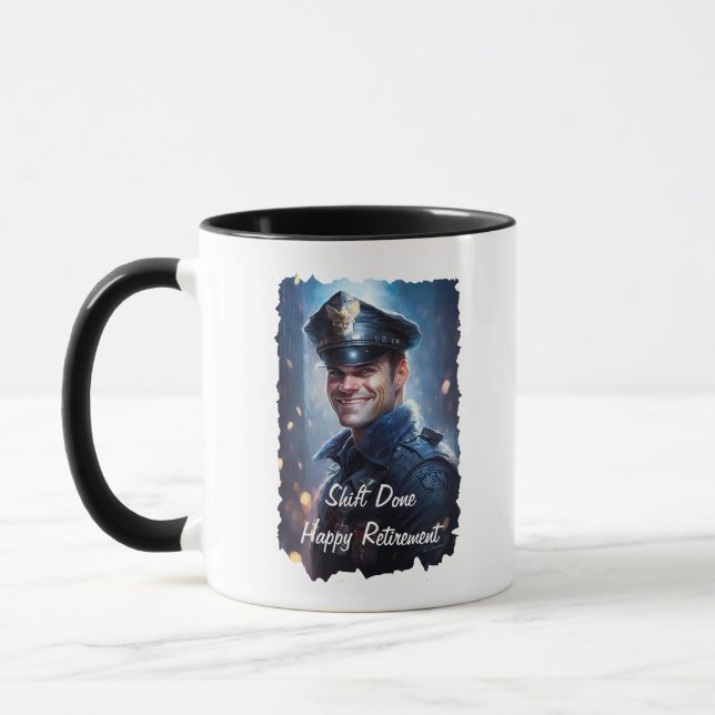 Police Law Enforcement Officer Retirement Mug (Left)