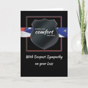 Police Law Enforcement Sympathy Black Badge Card