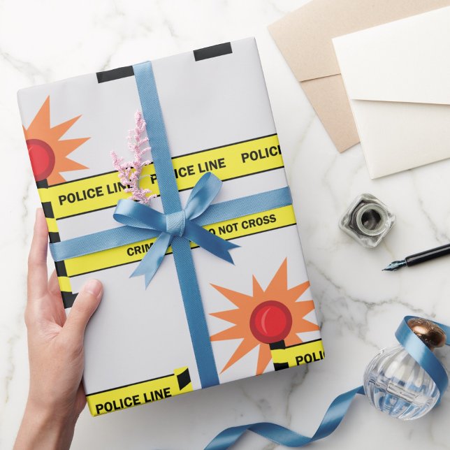 Police Line Crime Scene Do Not Cross Wrapping Paper (Creator Uploaded)