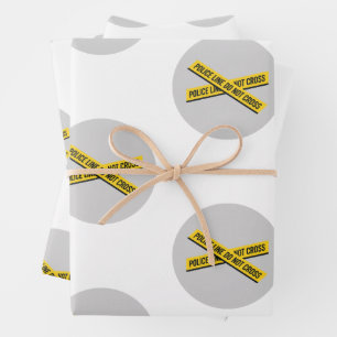 Police Line Do Not Cross Wrapping Paper Sheet