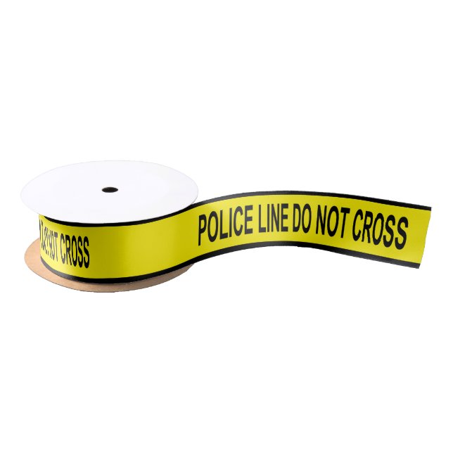 Police Line Tape Satin Ribbon (Spool)