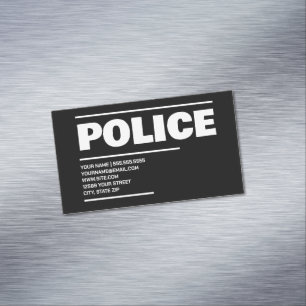 Police Magnetic Business Card