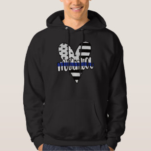 Police Mama Us Flag Proud Police Officer Mum Blue Hoodie