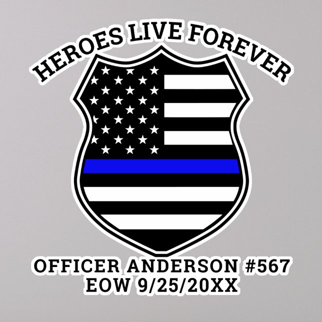 Police Memorial Heroes Live Forever Car Vehicle  S (Creator Uploaded)