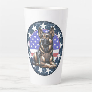 Police Military Dog K9 Unit Latte Mug