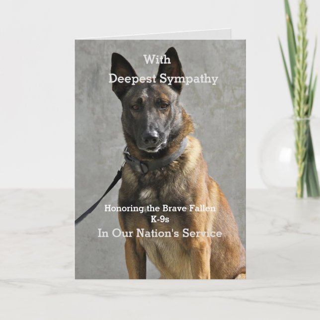 Police - Military K9 Sympathy Card (Front)