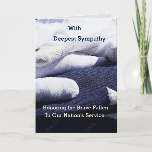 Police - Military Sympathy Card (Front)