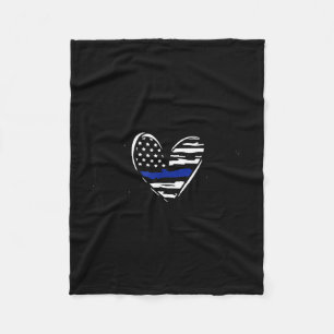 Police mom like a normal mom police officer heart fleece blanket
