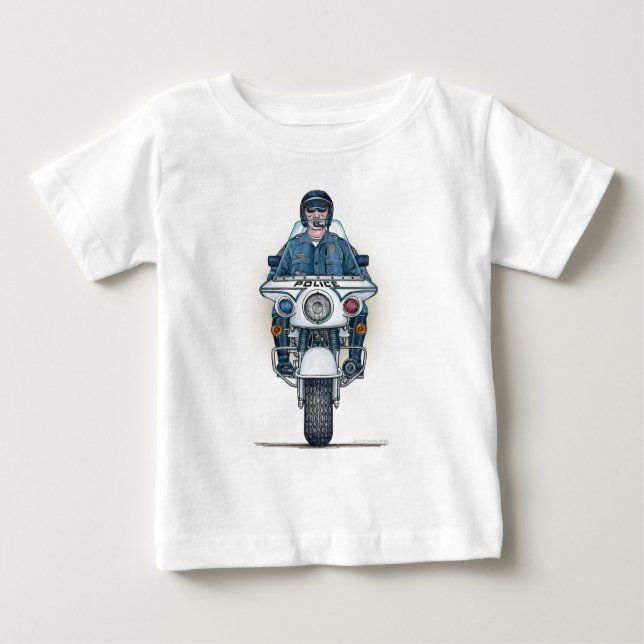Police Motorcycle Infant T-Shirt (Front)