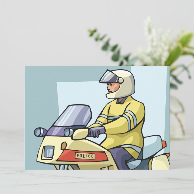 Police Motorcycle Officer Law Enforcement Invitation (Creator Uploaded)