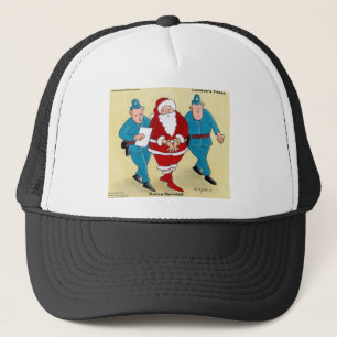 Police Navidad Funny Christmas Santa Gifts & Cards Trucker Hat