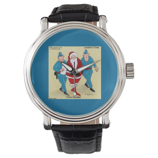 Police Navidad Funny Christmas Watch (Front)