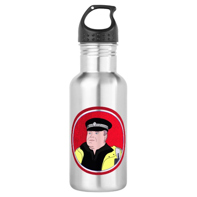 Police Officer 710 Ml Water Bottle (Front)