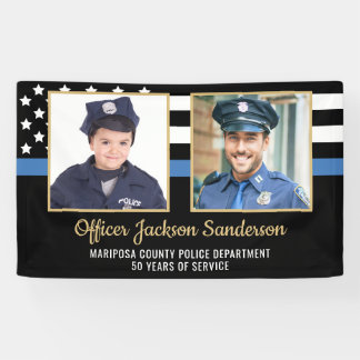 Police Officer Academy Graduation Party 2 Photo Banner